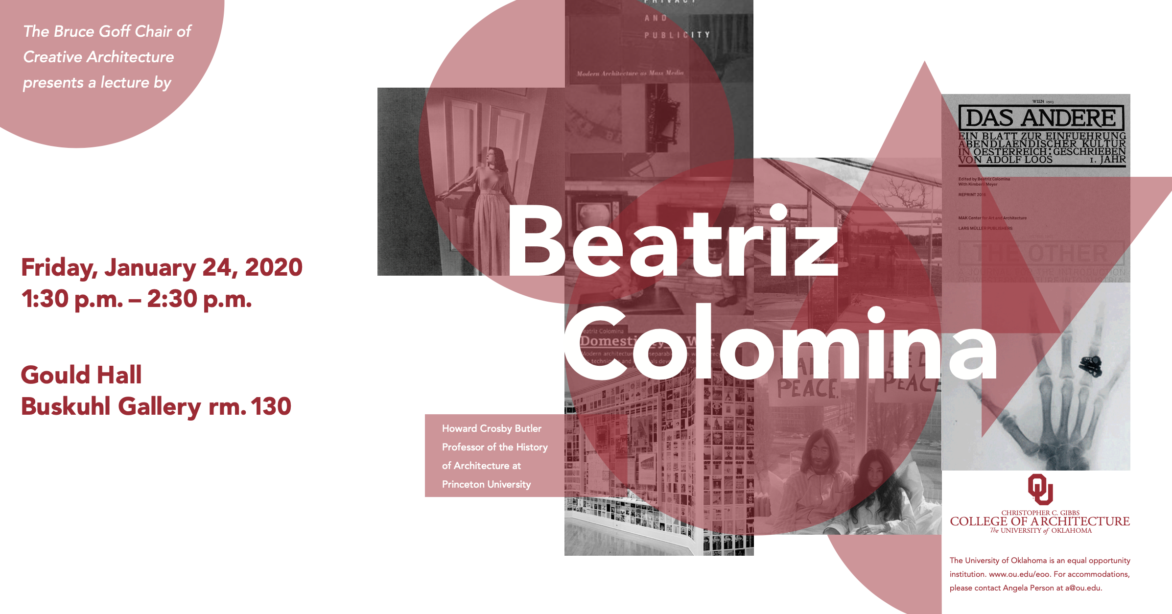 Beatriz Colomina to Lecture at Gibbs College of Architecture