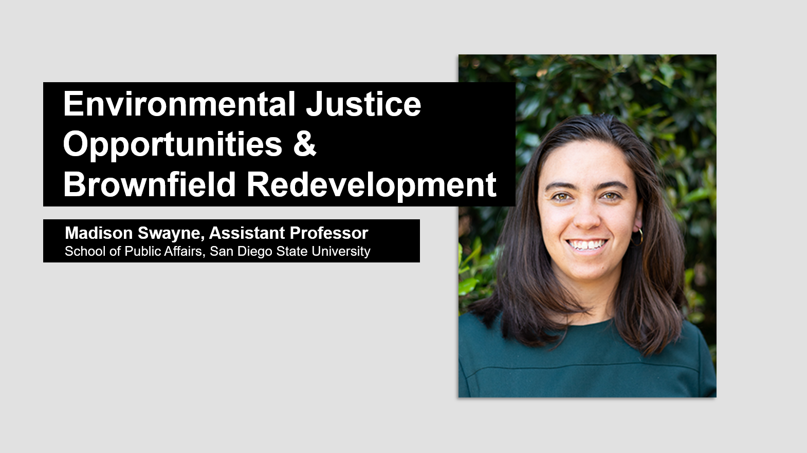 Gibbs College to Host Madison Swayne Lecture, “Environmental Justice Opportunities & Brownfield Redevelopment,” on March 31